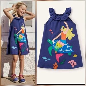 2-3Y Mini Boden Big Mermaid Applique Dress